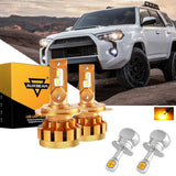 For 2000-2002 Toyota 4Runner F-16 Plus Series Built-in Canbus Automotive Grade 14000LM LED Light Bulbs High Low Beam Bundle