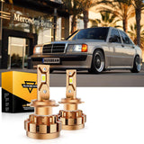 For 2000-2006 Mercedes-Benz E55 AMG with HID headlamps LED Light Bulbs High Low Beam Bundle