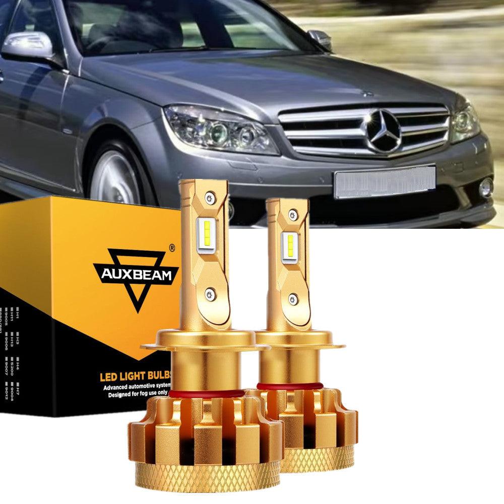 For 2006-2007 Mercedes-Benz C350 with HID headlamps LED Light Bulbs High Low Beam Bundle