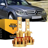 For 2006-2007 Mercedes-Benz C350 with HID headlamps LED Light Bulbs High Low Beam Bundle