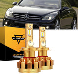 For 2008-2009 Mercedes-Benz CL63 AMG with HID headlamps LED Light Bulbs High Low Beam Bundle