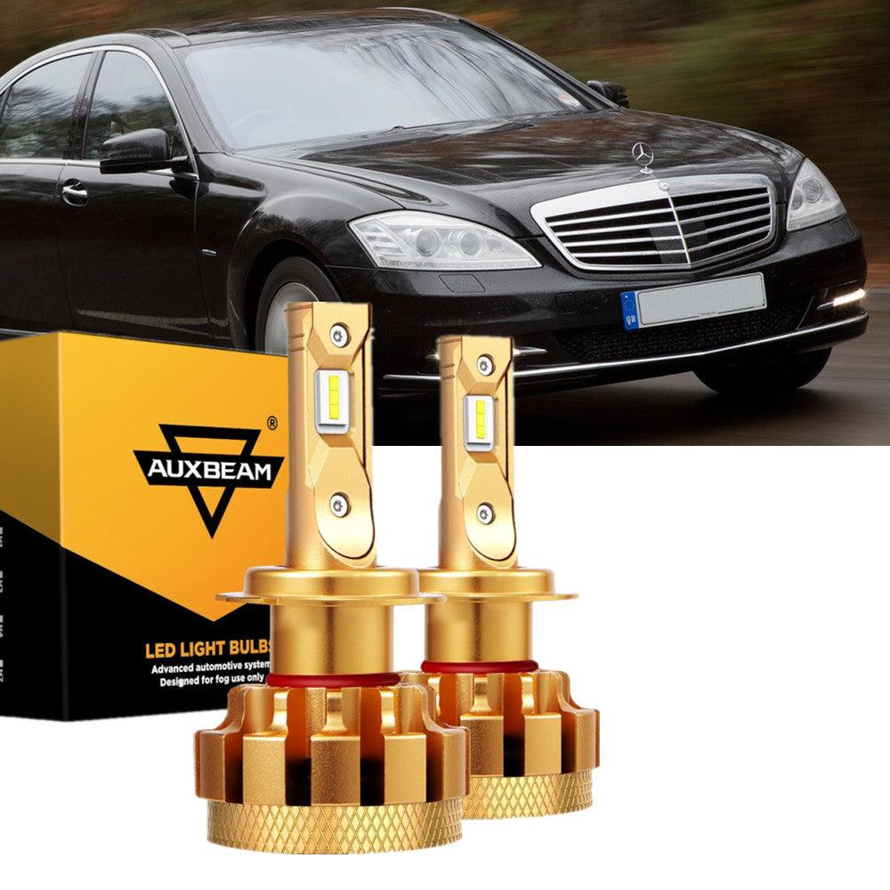 For 2000-2006 Mercedes-Benz S500 with Halogen Headlamps F-16 Plus Series Built-in Canbus LED Light Bulbs High Low Beam Bundle