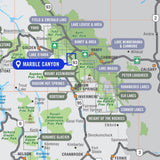 Marble Canyon (Kootenay National Park, BC) - Destination Map