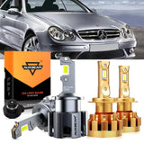 For 2007-2009 Mercedes-Benz CLK550 with HID headlamps LED Light Bulbs High Low Beam Bundle