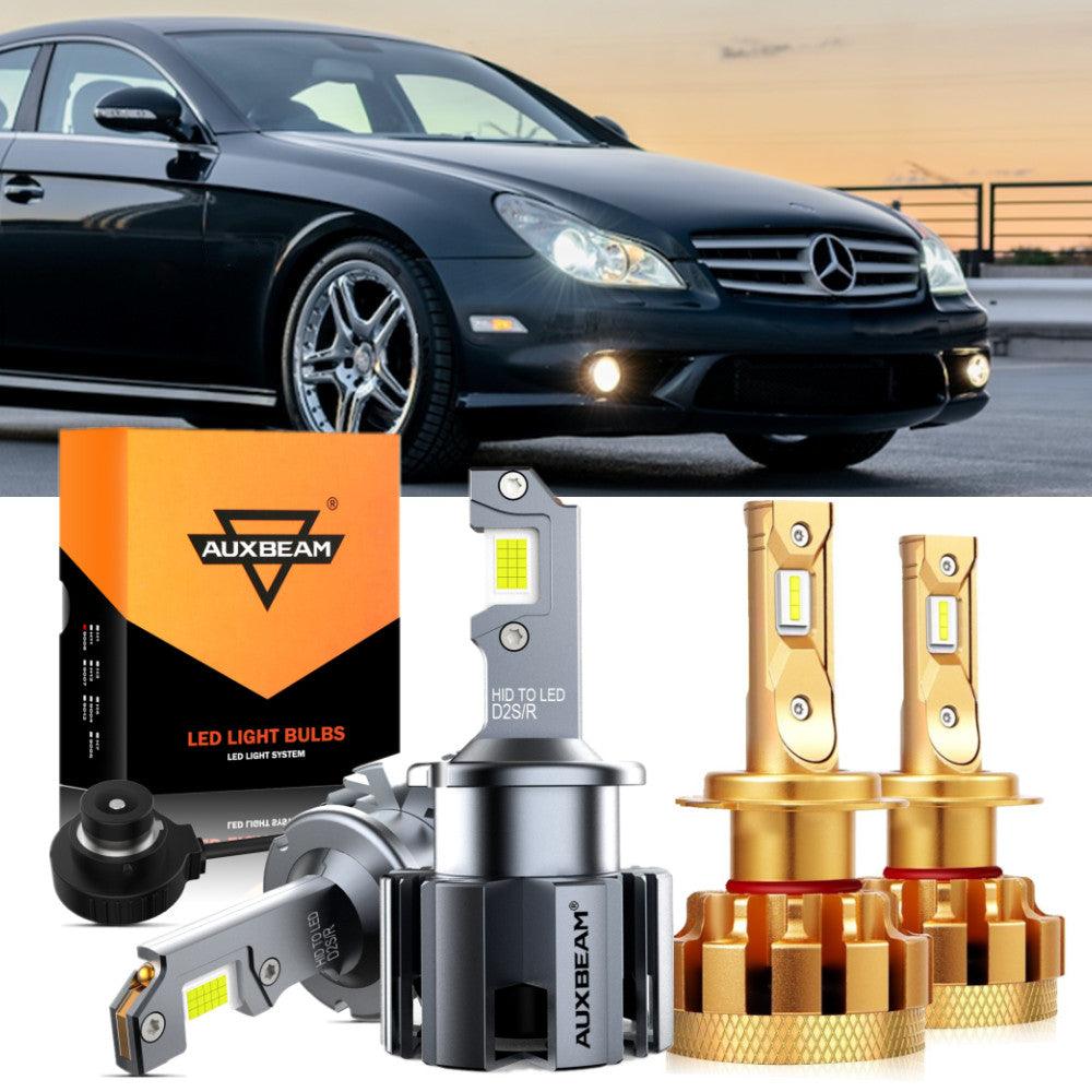 For 2006 Mercedes-Benz CLS55 AMG with HID headlamps LED Light Bulbs High Low Beam Bundle