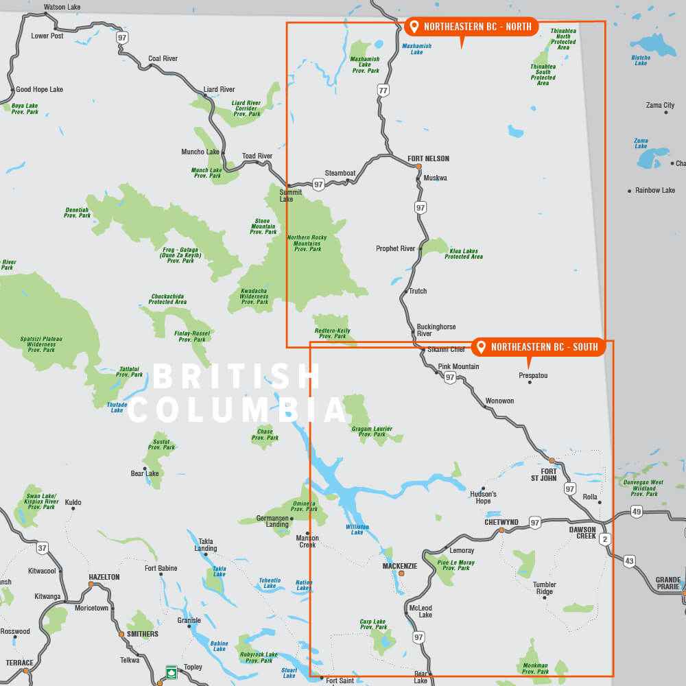 Northeastern BC - Recreation Map