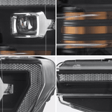 LED Headlight Assembly Dual Beam Projector Black For 2018-2020 Ford F150 13th Gen