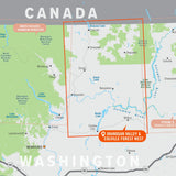 Okanogan Valley & Colville Forest West, Washington State - Destination Map