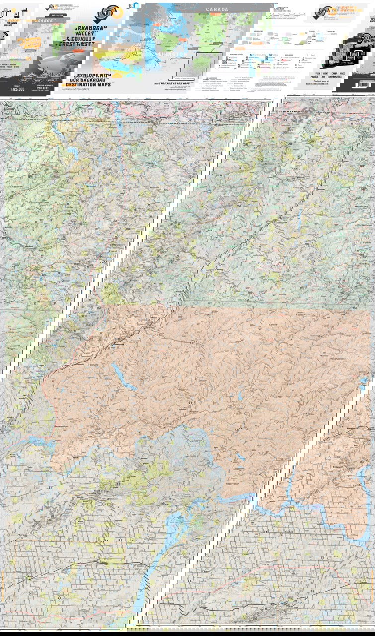 Okanogan Valley & Colville Forest West, Washington State - Destination Map