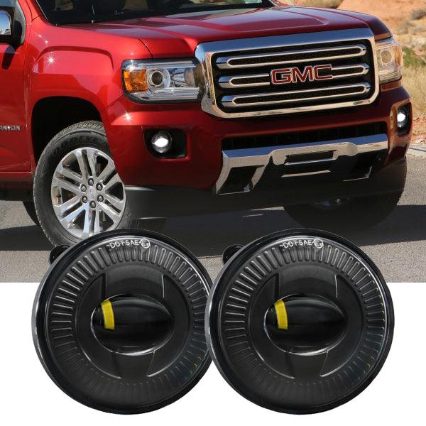 (2pcs/set) 24W Round Black LED Fog Lights 5202 for GMC Canyon 2015 2016 2017 2018