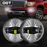 (2pcs/set) 48W LED Fog Lights DOT Approved For 2007-2013 GMC Sierra 1500 / 2007-2014 Sierra 2500HD 3500HD (Chrome)