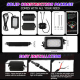 Magic Dream Color RGB LED Rock Lights Kit with Bluetooth APP Control, Multicolor Chasing Neon Underglow Lights