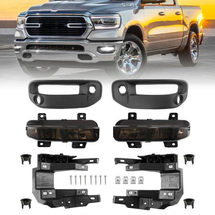 LED Fog Light Set Bumper Driving Light Replacement for Dodge Ram 1500 2019 2020 2021 2022