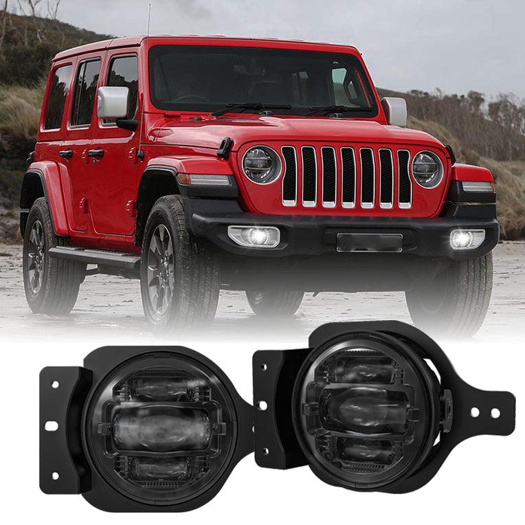 (2pcs/set) 4 Inch LED Fog Lights Replacement for Jeep Wrangler JL 2018 2019 2020