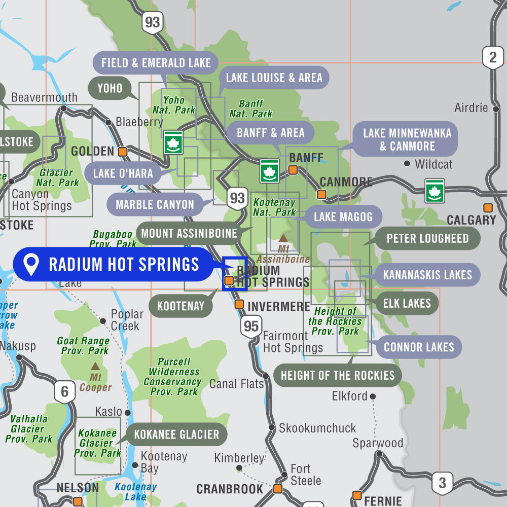 Radium Development Map Radium Hot Springs (Kootenay National Park BC) - Destination Map – Rove ...