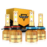 9005+H11 LED Headlight Bulbs 72W 8000LM S3 Series Fan Cooling 6500K Cool White | 4 Bulbs
