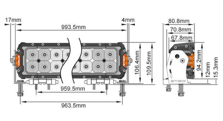 STEDI ST3303 PRO 39" 60 LED Double Row Ultra High Output LED Bar Rove Overland