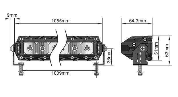 STEDI ST3K 41.5" 40 LED Slim LED Light Bar