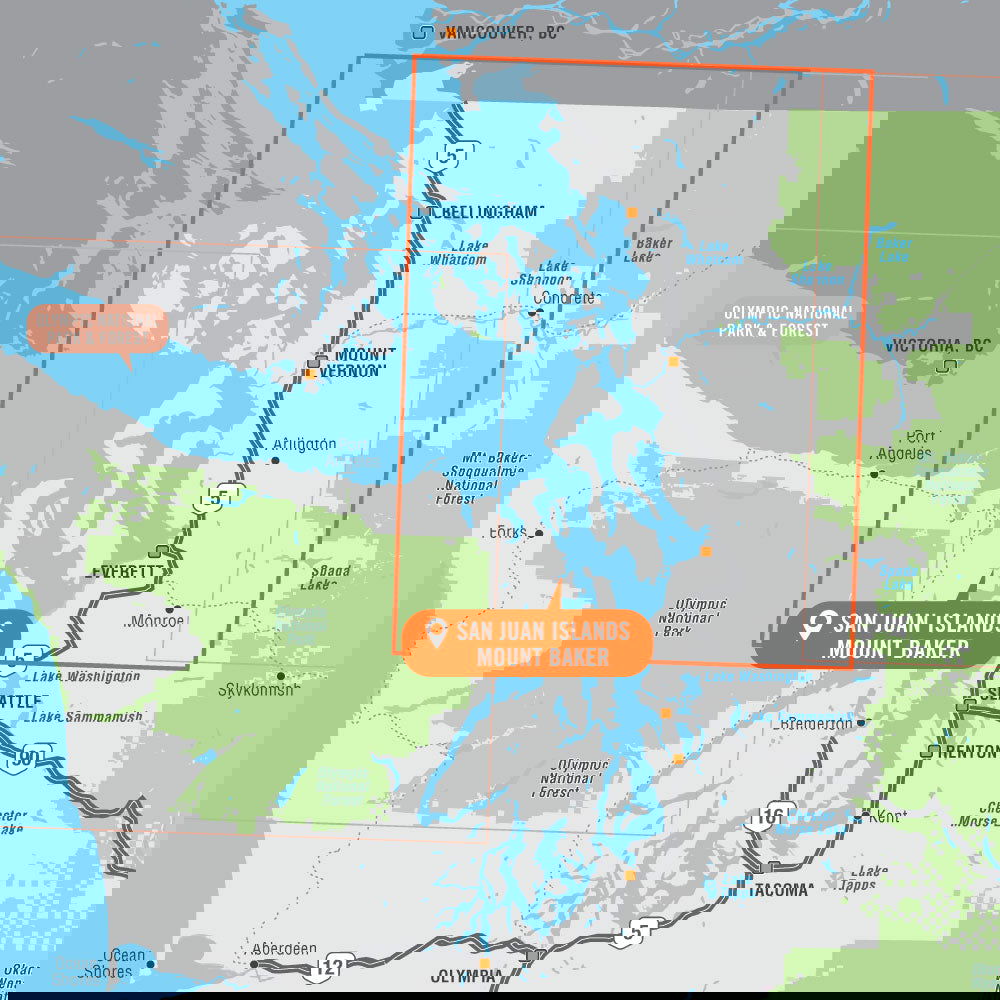 San Juan Islands & Mount Baker, Washington State - Destination Map