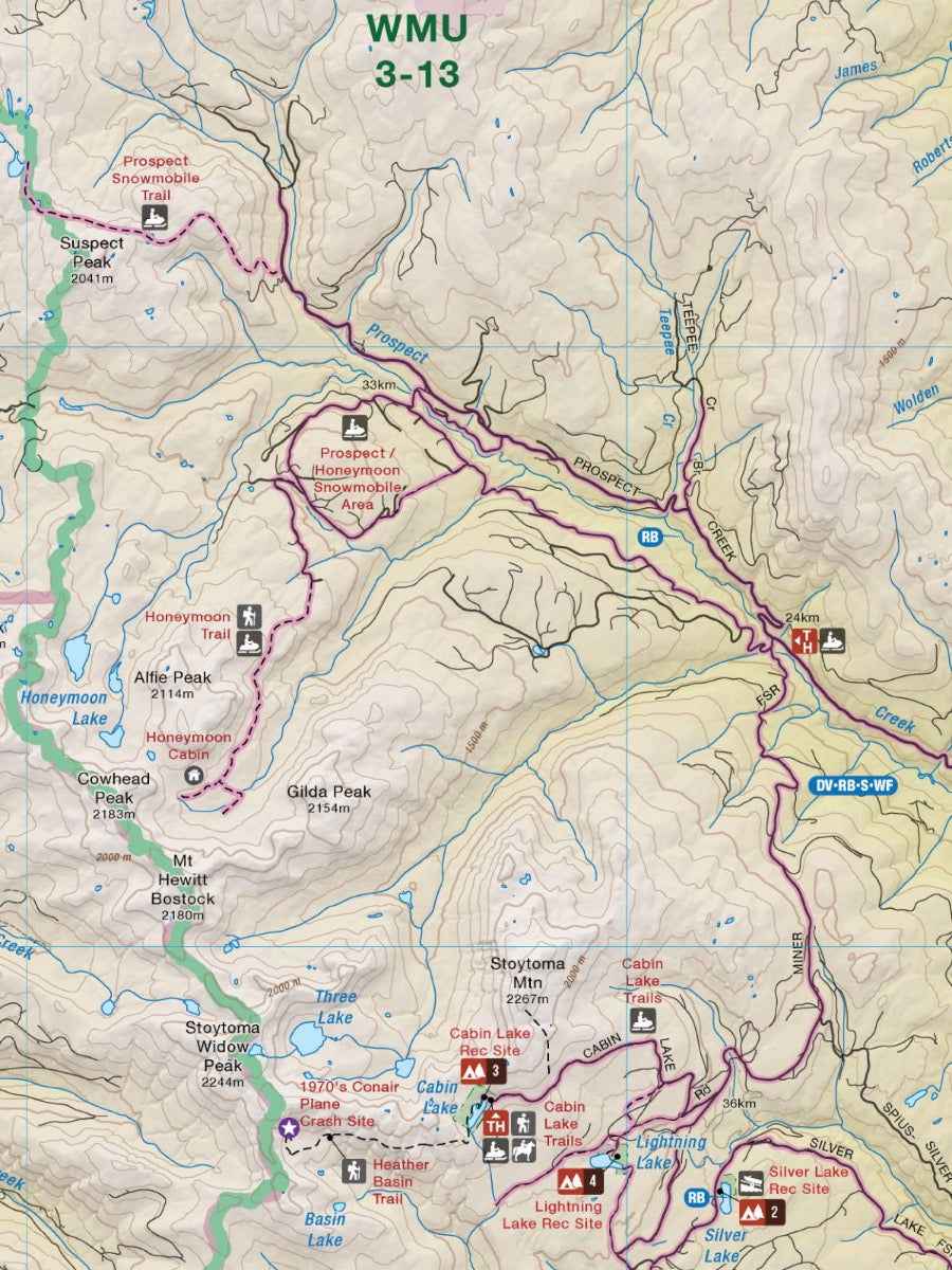 Squamish, Chilliwack & Merritt BC - Recreation Map