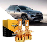For 2004 Toyota RAV4 F-16 Plus Series Built-in Canbus Automotive Grade 14000LM LED Light Bulbs High Low Beam Bundle
