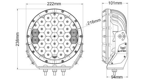 STEDI Type-X Sport 8.5" LED Driving Lights - Rove Overland