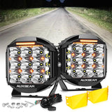 V-MAX Series | 7 Inch 228W 26100LM Combo Beam Side Shooter LED Round Driving Lights with Amber DRL&Backlight