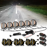 V-ULTRA Series | 7 Inch 226W LED Side Shooter White Pod Lights with Amber DRL