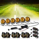 V-ULTRA Series | 7 Inch 226W LED Side Shooter Amber Pod Lights with Amber DRL