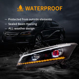 LED Headlight Assembly Projector Black For 2008-2012 Honda Accord 8th Gen Inspire US Type
