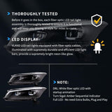LED Headlight Assembly Projector Black For 2008-2012 Honda Accord 8th Gen Inspire US Type