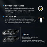 LED Headlight Assembly Projector Black For 2011-2013 Toyota Corolla 10th Gen (E140 Wide-Body) Facelift