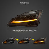 LED Headlight Assembly Matrix Projector Black For 2006-2012 Lexus IS250/IS250C/IS350/IS220d & 2008-2014 ISF(XE20)
