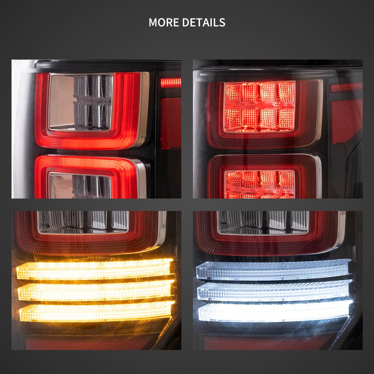 LED Tail Lights Assembly With Sequential Turn Signal For 2009-2014 Ford F150 12th Gen (P415)