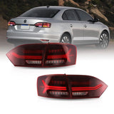 LED Tail Light Assembly With Full LED Sequential Turn Signal For 2011-2014 Volkswagen Jetta/Sagitar 6th Gen (A6)