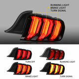 LED Tail Lights Assembly With 5 Modes Sequential Turn Signal For 2015-2023 Ford Mustang 6th Gen (S550)
