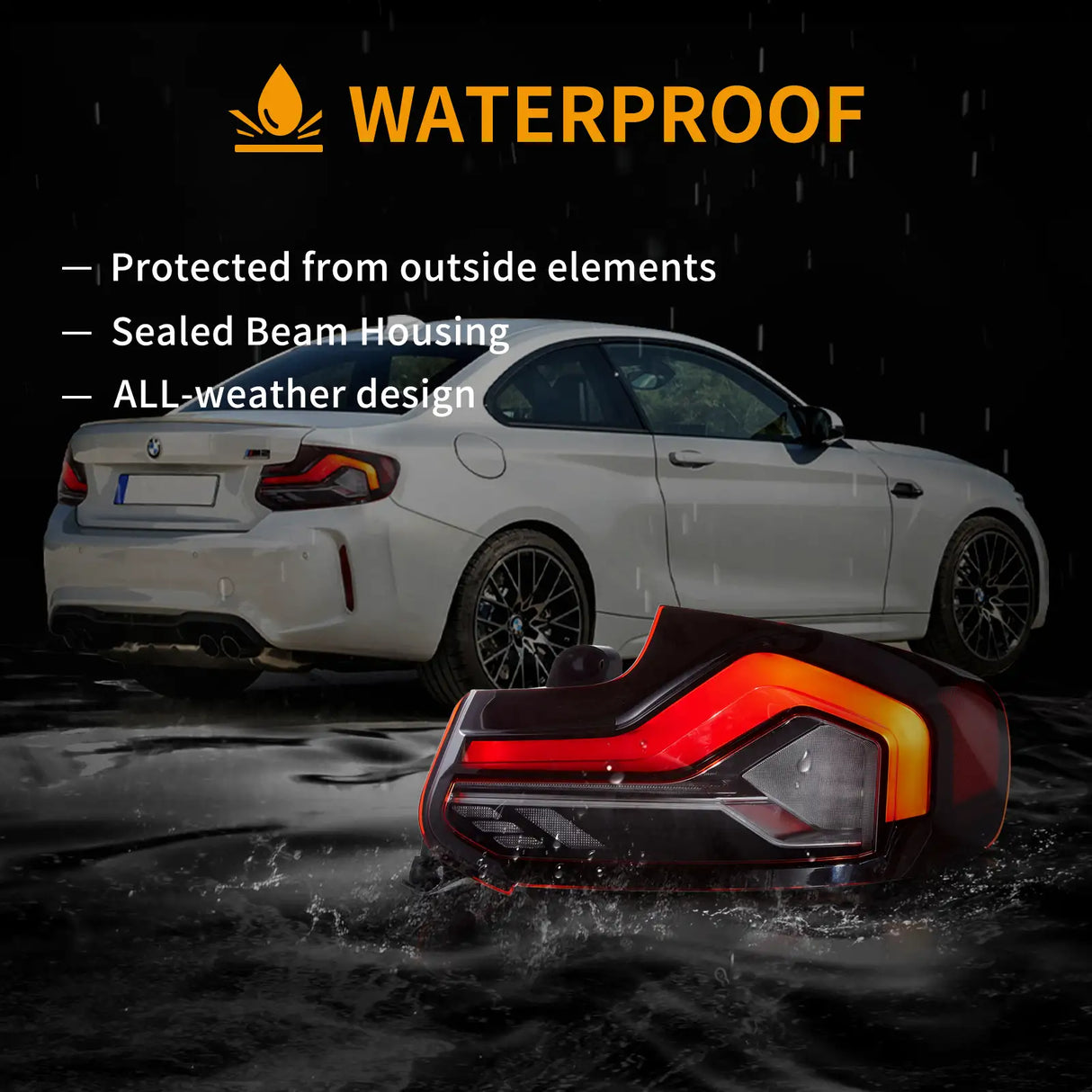 LED Tail Lights Assembly With Start-up Animation Effect For 2014-2021 BMW 2 Series (F22 F23) M2 (F87）