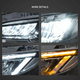 LED Headlight Assembly Reflection Bowl Chrome For 2016-2021 Honda Civic 10th Gen