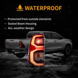 LED Tail Lights Assembly With Dynamic Welcome Lighting For 2015-2022 Toyota Hilux SR5 8th Gen (GUN125, GUN126R)