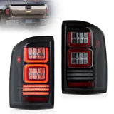 LED II Tail Lights Assembly With Red Turn Signal Clear For 2007-2013 Chevrolet Silverado 1500 2500HD 3500HD 2007-2010 GMC Sierra 1500 2500HD 3500HD