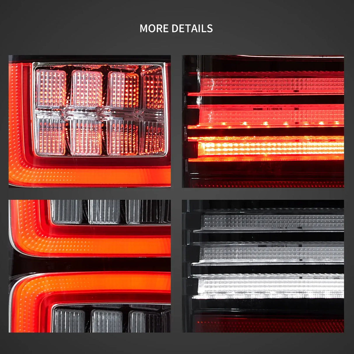 LED II Tail Lights Assembly With Red Turn Signal Clear For 2007-2013 Chevrolet Silverado 1500 2500HD 3500HD 2007-2010 GMC Sierra 1500 2500HD 3500HD