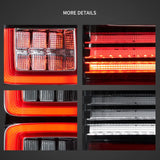 LED II Tail Lights Assembly With Red Turn Signal Clear For 2007-2013 Chevrolet Silverado 1500 2500HD 3500HD 2007-2010 GMC Sierra 1500 2500HD 3500HD