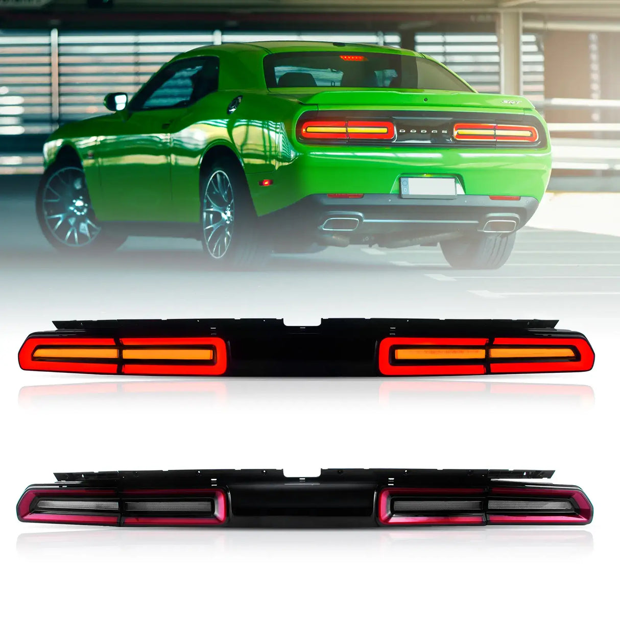 LED Tail Lights Assembly With Sequential Turn Signal For 2008-2014 Dodge Challenger 3th Gen(LC) Pre-Facelift