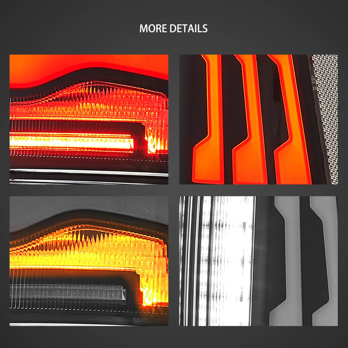 Upgrade LED Tail Lights Assembly With Amber Turn Signal For 2009-2018 Dodge Ram