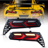 LED Tail Light Assembly With Sequential Turn Signal For 2014-2019 Chevorlet Corvette C7