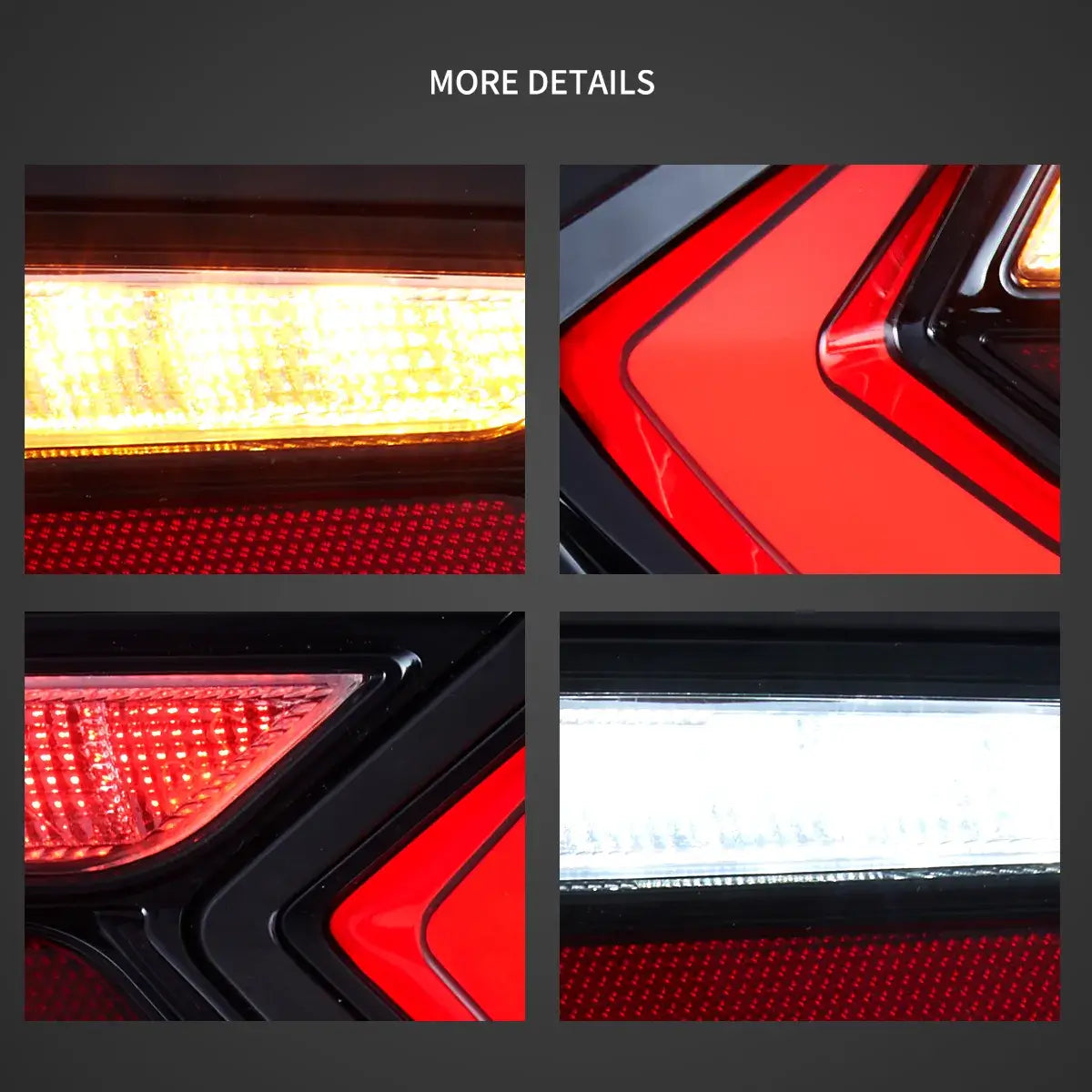 LED Tail Light Assembly With Sequential Turn Signal For 2014-2019 Chevorlet Corvette C7