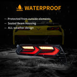 LED Tail Light Assembly With Sequential Turn Signal For 2014-2019 Chevorlet Corvette C7