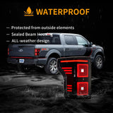 LED Ugprade Tail Lights Assembly With Red Sequential Turn Signal Smoked For 2015-2020 Ford F150 13th Gen (P552)