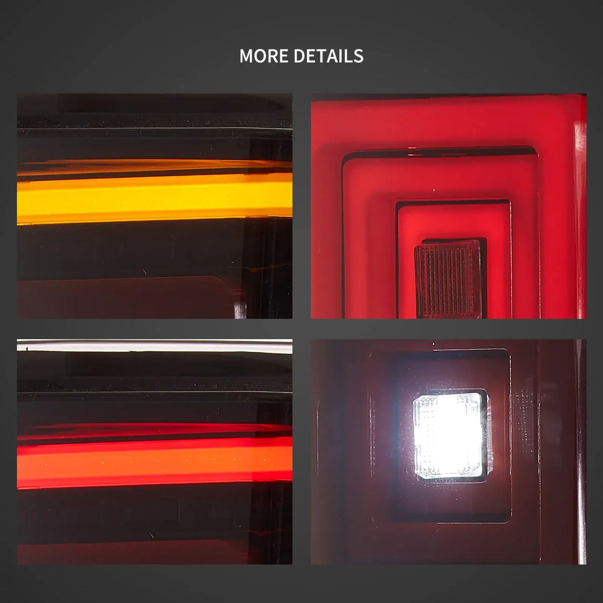 LED Ugprade Tail Lights Assembly With Red Sequential Turn Signal Smoked For 2015-2020 Ford F150 13th Gen (P552)