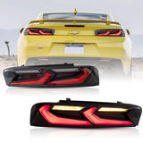 LED Tail Lights Assembly With Sequential Turn Signal With Reverse Lights For 2016-2018 Chevrolet Camaro (Fit For American Models)